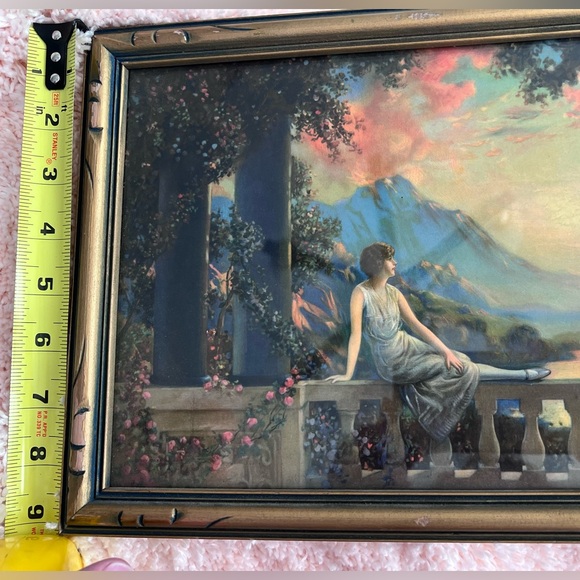 R. Atkinson Fox 1920s print: Sunset Dreams art deco fantasy woman 9”X 15” framed - Picture 3 of 10